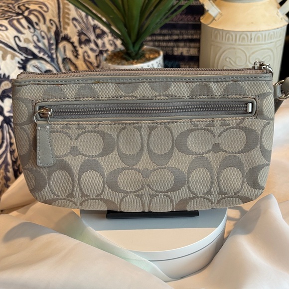 Coach Signature Wristlet - Light Gray - Picture 3 of 11